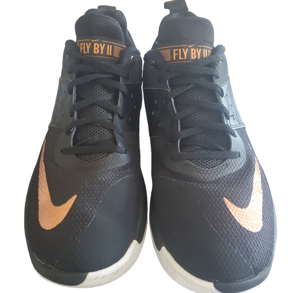 Nike Fly By Low 2 Mens Athletic Basketball Shoes Size 10 Black and Copper